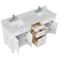 thumbnail image 2 of Design Element Winston 72" Solid Wood Double Sink Bathroom Vanity in White, 2 of 7