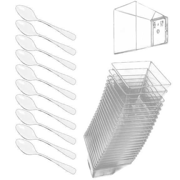 NICEXMAS Nicexmas Pretty and Practical Dessert Cup Set, Assorted Colors, 25Sets