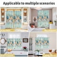 thumbnail image 5 of Beach Coastal Teal Kitchen Curtains Window Panels, Nautical Shell Starfish Coral Summer Insulated Window Treatment Curtain, Grommet Curtains for Bedroom/Living Room/Bathroom, 2 Piece 52"Wx72"L, 5 of 8