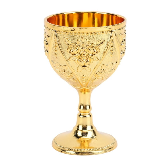 Chalice Goblet,Decorative Wine Chalice Glass 30ml Vintage Chalice Goblet Exquisite Design Wine Chalice Goblet with Rose Pattern Cup Drinking Vessel for Bars Restaurants