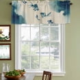 thumbnail image 3 of 2 Pack Valances for Window, Navy Blue Fish Short Curtains for Kitchen Bedroom Living Room, Nautical Coastal Summer Ocean Modern Rustic Rod Pocket Small Window Treatment Valance Drapes 60 x 18 Inch, 3 of 8