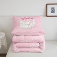 thumbnail image 5 of Manfei Pink Bowknot Full Size Comforter Sets,3D Cartoon Volleyball Pattern Bedding Comforter Set,Pink Reversible,3pcs,1 Comforter and 2 Pillowcases, 5 of 7