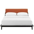 thumbnail image 4 of Luella Queen Upholstered Fabric Platform Bed - Cappuccino Orange, 4 of 5