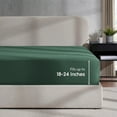 thumbnail image 3 of (2 pack) LammaLoe Extra Deep Pocket California King Fitted Sheet Only, Fits 18" to 24" Mattress, Soft Microfiber Fitted Bed Sheet, Hunter Green, 3 of 8