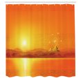 thumbnail image 3 of Ambesonne Egypt Shower Curtain, Geometry Symbol in Air, 69"Wx84"L, Orange and Yellow, 3 of 5