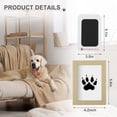 thumbnail image 2 of Unique Bargains Paw Print Kit for Dogs 4 Pcs Ink Pad & 2 Wooden Frames Dog Paw Print Memorial Kit for Pet Lovers Gift Black&Natural, 2 of 6