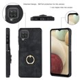 thumbnail image 2 of Fit for Samsung Galaxy A12 5G Case Card Pocket 360° Rotatable Ring Holder Kickstand, Shockproof Drop Resistant PU Leather Soft TPU Back Protective Phone Case For Samsung Galaxy A12 5G, Black, 2 of 8