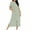 Mint Green, variant on Women's Star Print Sleep Robe Short Sleeve Nightgown with Full Zipper & Pocket for Casual Home Loung Wear