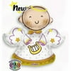 Baby Angel Shape Baptism Communion NON Foil Balloons 28 "
