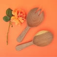 thumbnail image 3 of Oval Olive Wood Salad Bowl Server Set, 3 of 4
