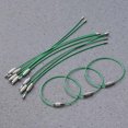 thumbnail image 1 of BESTYASH 10Pcs Stainless Steel Wire Chain Green Keyrings Heavy Duty Easy Lock for Key Use, 1 of 6