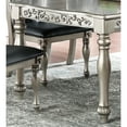 thumbnail image 2 of Traditional Formal Dining Table With Silver/grey Finish, Made Of Rubberwood In Silver/grey, Rubberwood, Rectangular Intricate Texture, 2 of 2
