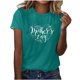thumbnail image 1 of Blusas de Manga Corta para las Mujeres Imprimir Cuello Redondo, Camiseta Casual para Primavera Verano Diario, 1 of 4