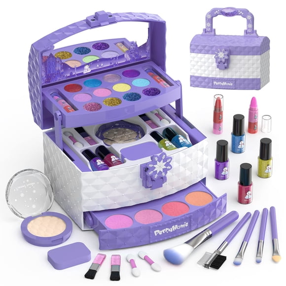 Kit de maquillaje PERRYHOME Kids para niñas, 35 unidades, cosmético lavable