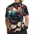 thumbnail image 3 of T Shirt For Men Abstract Floral Sports T-Shirt Luminous Print Harajuku T-Shirts Couple Fun Tee Shirt, 3 of 7