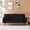 Black, variant on YWEN 72-Inch Plush Corduroy Upholstered Futon Sofabed for Bedroom Living Room, Modern Convertible Futon Loveseat Sleeper Sofa Bed with Adjustable Backrest and Cupholders