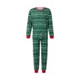 thumbnail image 1 of Diconna Pyjamas de Noël Assortis pour la Famille, Col Rond, Imprimé Arbre de Noël, Manches Longues, Pull-Over, Combinaison, 1 of 9