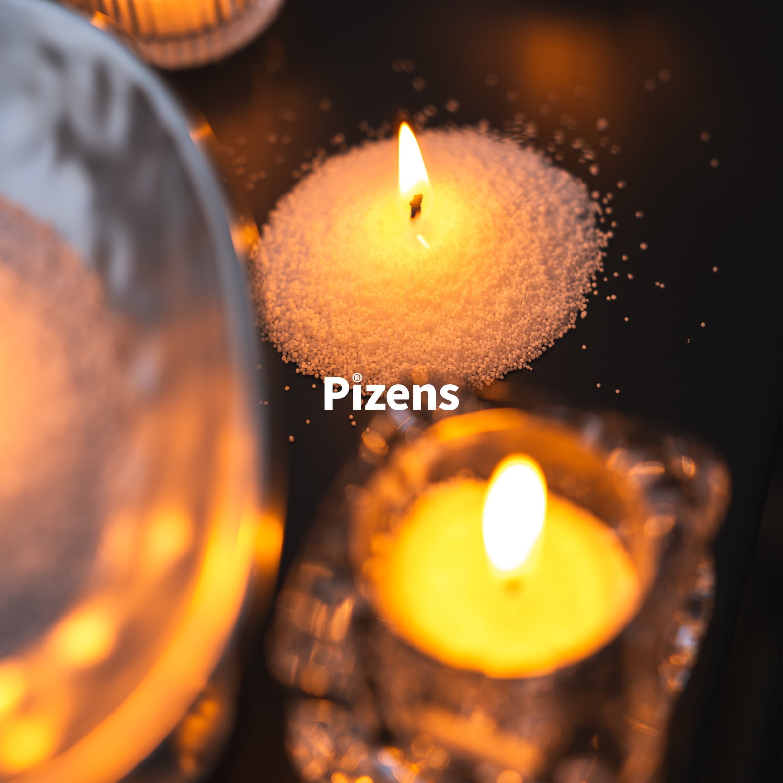 Pizens Pearled Wax Candle, 1.22 lb Unscented Reusable Candle Beads with 50 Cotton Wicks + 2 Wooden Wicks, DIY Candle Making for Any Container