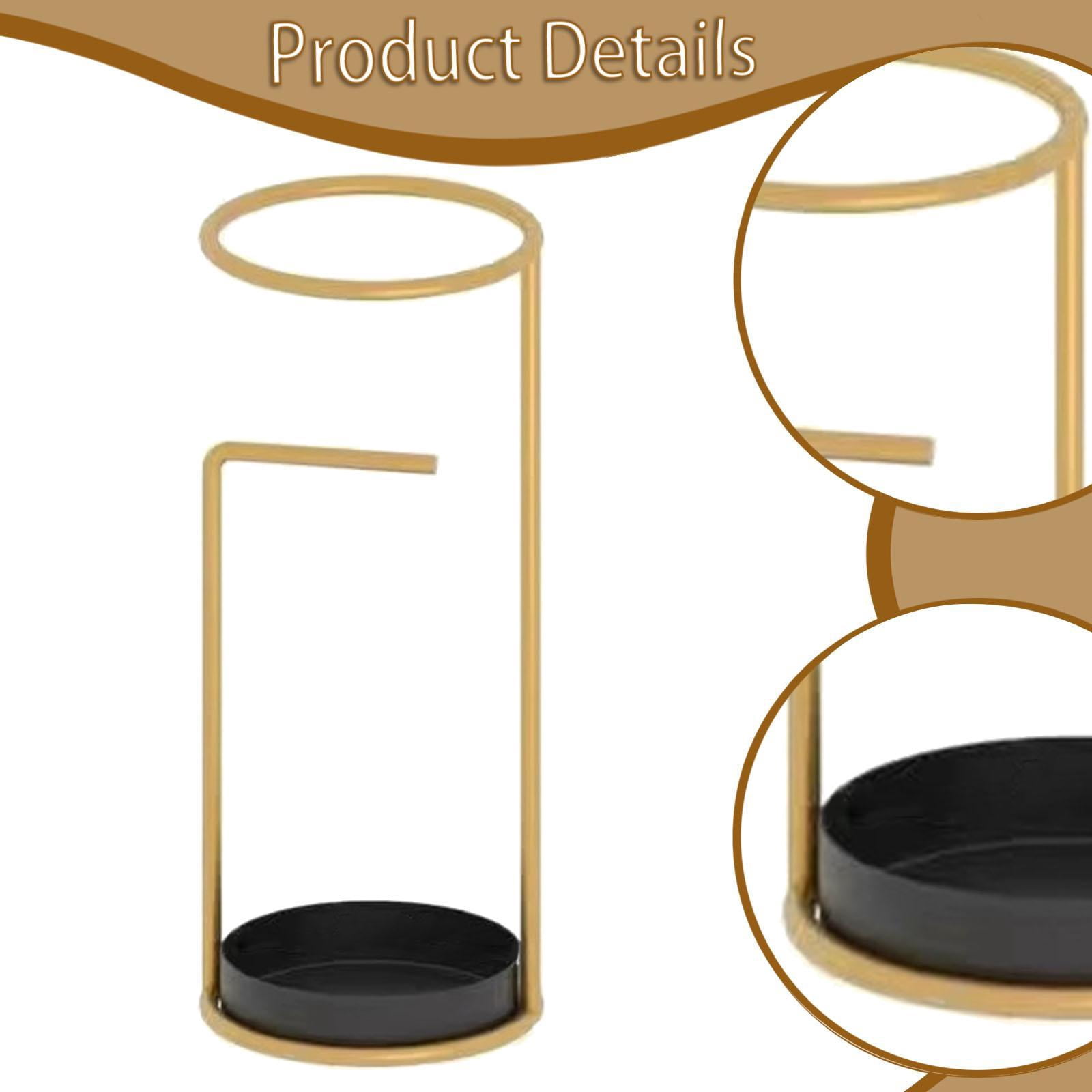 Fiocias Umbrella Stand Holder Umbrella Organizer Bin with Drip Tray for Kitchen Corridor Gold