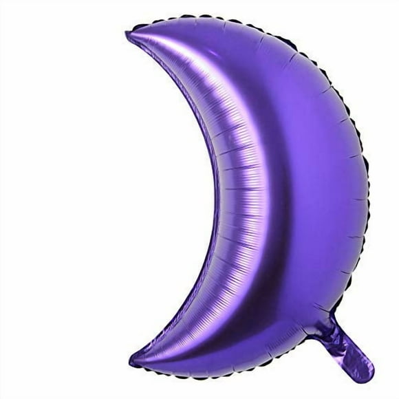 26 inch large moon foil helium balloons baby shower 100 days kids birthday party wedding decoration supplies big moon balloons (26 inch Moon Purple)