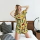 thumbnail image 5 of Balery Ethnic African Conjunto de Pijama para Mujer con Estampado, Dos Piezas de Manga Corta y Shorts, Ropa de Dormir Suave con Cuello Redondo y Bolsillos-XX-Large, 5 of 6