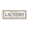 thumbnail image 3 of DecMode White Metal Laundry Sign Wall Decor with Wood Frame, 3 of 11