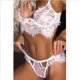 thumbnail image 1 of Ropa interior sexy estilo Europa y Estados Unidos ropa interior sexy conjunto sexy de tres puntos con encaje de pestañas, 1 of 6