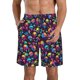 thumbnail image 1 of Balery Skull rainbow color mushroom Traje de Baño Estilo Hawaiano para Hombre, Shorts de Secado Rápido con Bolsillos-Medium, 1 of 6