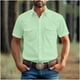 thumbnail image 1 of Yaoyar Mens Summer Vintage Turndown Collar Shirts Short Sleeve Casual Button Down Shirt Beach Vacation Tops, 1 of 6