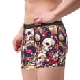 thumbnail image 2 of Sikiie Skull record artist Print Men's Boxer Briefs, Elastic Waistband Boxer Briefs Leggings-Small, 2 of 5
