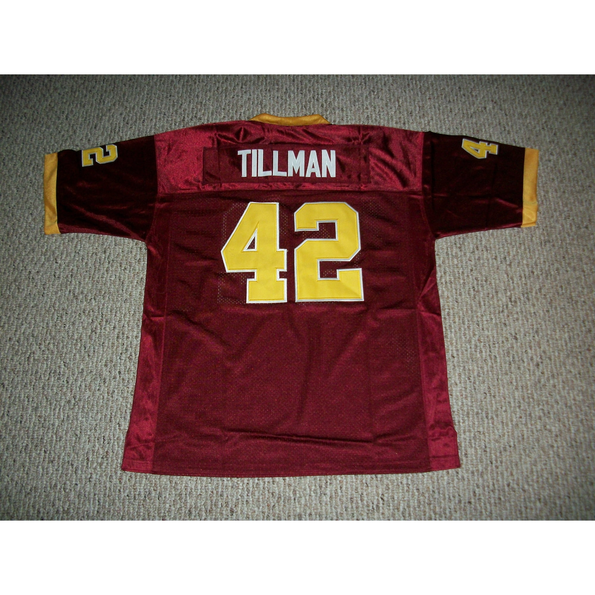 Jerseyrama Unsigned Pat Tillman Jersey #42 College Custom Stitched Maroon Football New No Brands/Logos Sizes S-3xl, Women's, Size: Medium, Red
