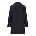 thumbnail image 5 of Inleife Women's New Fashionable Coats Solid Color Lapel Double Buckle With Pockets Woolen Coat Jacket, 5 of 5