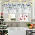 thumbnail image 6 of Kitchen Curtain Valance for Windows Blue Eucalyptus Leaves Watercolor Floral Spring 1 Panel, 54 x 18 Inch Rod Pocket Valance Window Treatments Short Curtains for Bathroom Bedroom, 6 of 6