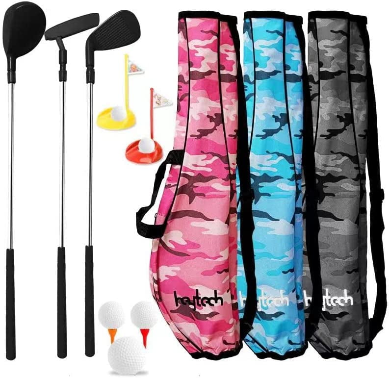 Kid's Toy Golf Clubs Set Deluxe Toddler Outdoor Golf Toy Set, Fun