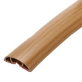 thumbnail image 1 of Cubierta de cable de 3.3 pies, ocultador de cables autoadhesivo de 0.5" de ancho x 0.3" de alto para gestión de cables, protector de cables, color madera marrón, 1 of 7