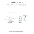 thumbnail image 6 of Rosec Jewels 1.5 CT Moissanite Solitaire Stud Earrings for Women (5X7 MM Pear Cut Moissanite), 14K White Gold, 6 of 7