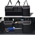 thumbnail image 1 of Organizador colgante para maletero, bolsa de asiento trasero, accesorios interiores del automóvil con 4 bolsillos y 2 bolsas de malla para comestibles, proporcionará más espacio de almacenamiento, 1 of 7
