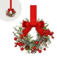 thumbnail image 5 of Retrowavy Christmas Kitchen Cabinet Wreaths, Mini Wreath with Ribbon Bows Red Berries,Small Xmas Decor for Window Doors,Classic Christmas Decor,Kitchen Christ-mas Decor1/4/6PCS, 5 of 9
