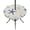 Pale Apricot, variant on Round Outdoor Tablecloth with Umbrella Hole and Zipper, Navy Blue Starfish Tablecloth with Elastic Waterproof, Coastal Summer Beach Nautical Patio Table Covers for 36" - 44" Picnic Pool Tables