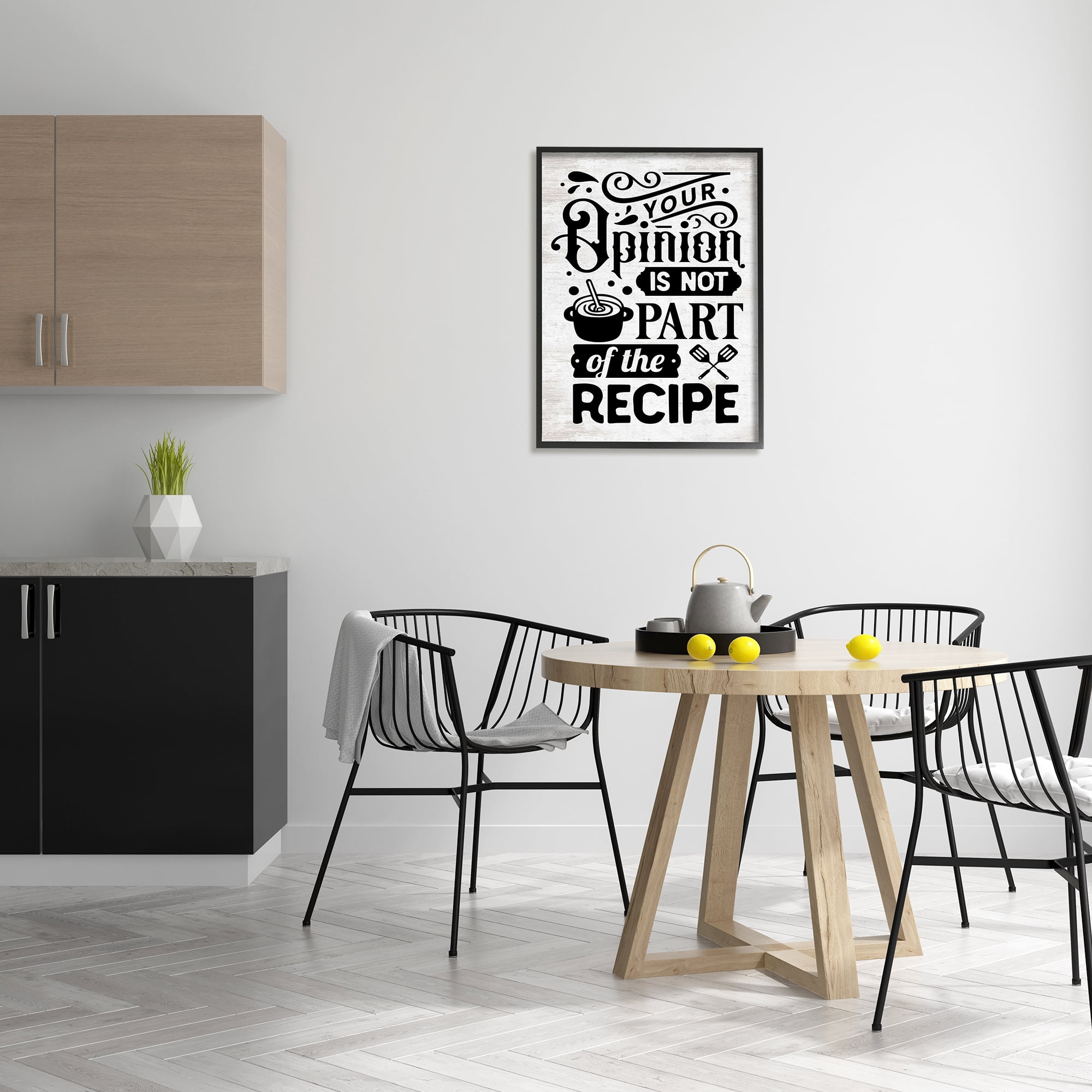 Stupell Indtries Opinion Not Part Of Recipe Sassy Kitchen Phrase,24 x 30,Design by Lettered and Lined