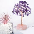 thumbnail image 2 of Rose Quartz Lucky Tree Good Meaning Handmade Home Decor with Base Faux Crystal Copper Wire Lucky Money Tree, 2 of 8