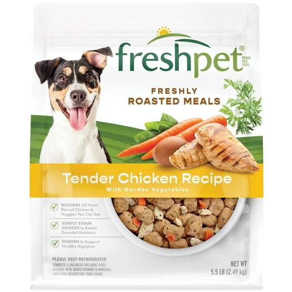 Freshpet Fresh Dog Food, Tender Chicken Recipe, Freshly Roasted Meals, 5.5 lb.