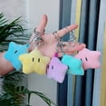 thumbnail image 5 of Star Keychain Bag Accessories Adorable Cartoon Star Plush Keychain Colorful Hanging Doll Pendant for Backpacks Couples Soft, 5 of 5