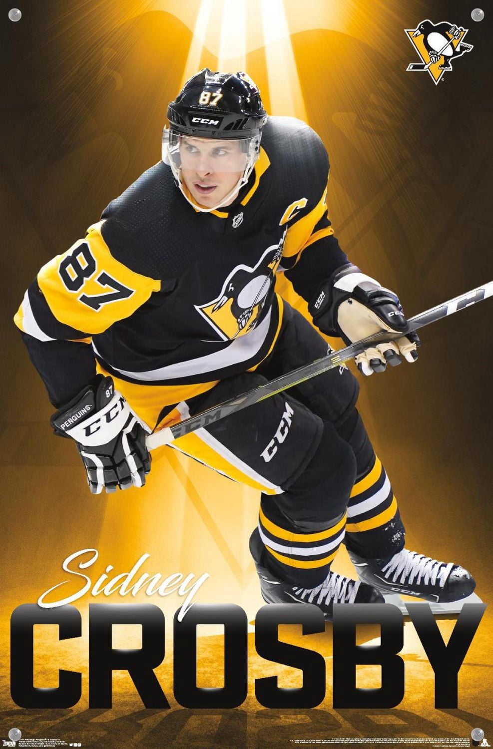 NHL Pittsburgh Penguins - Sidney Crosby 18 Wall Poster, 14.725" x 22.375"