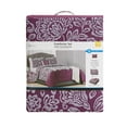 Mainstays 5Piece Purple Floral Comforter Set, Full/Queen