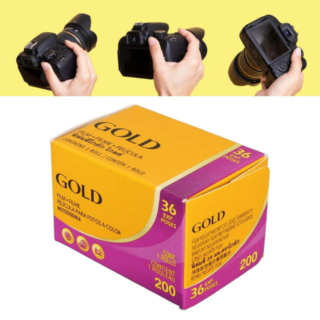 Película Negativa En Color De 35 Mm, 36 Exposiciones Película Negativa En Oro De 200 Colores De Alta Resolución Rendimiento Estable Profesional Para Accesorios De Cámara