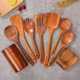 thumbnail image 5 of 9 pcs Wooden Cooking Utensils Set,Nonstick Heat Resistant, 5 of 7