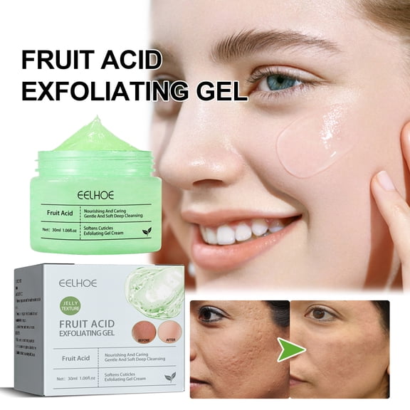 Fruit Acid Facial Exfoliating Gel Deep Cleaning Pores Blackheads and Whiteheads Exfoliating Gel