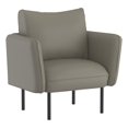 thumbnail image 1 of Modern Faux Leather Accent Chair in Grey-Beige, 1 of 7