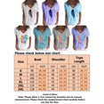 thumbnail image 2 of Hauts Chics pour Femmes Imprimé Plume Cœur Manches Courtes Tee-Shirt Blouse Été Décontracté Ample Graphique P-3TG, 2 of 2